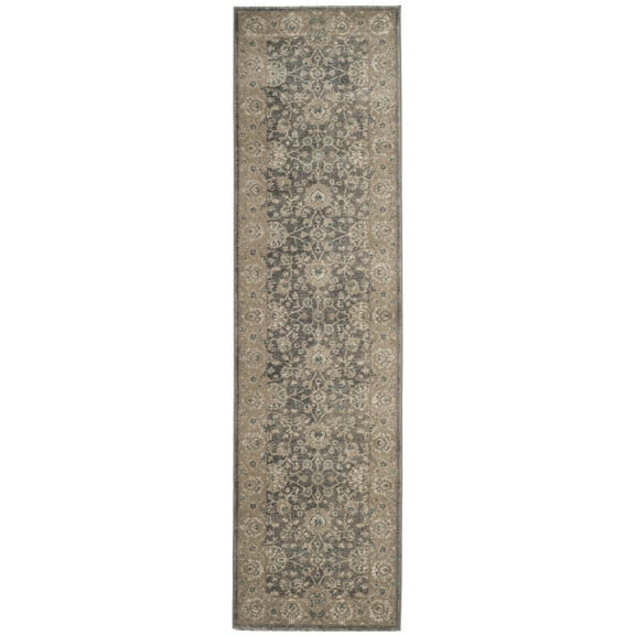SAFAVIEH Sofia Derrick Traditional Runner Rug, Light Grey/Beige, 2'2" x 6'