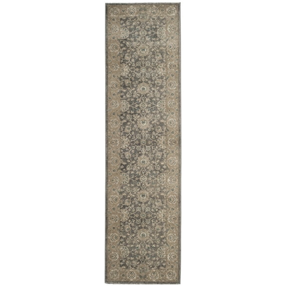 SAFAVIEH Sofia Derrick Traditional Runner Rug, Light Grey/Beige, 2'2" x 8'