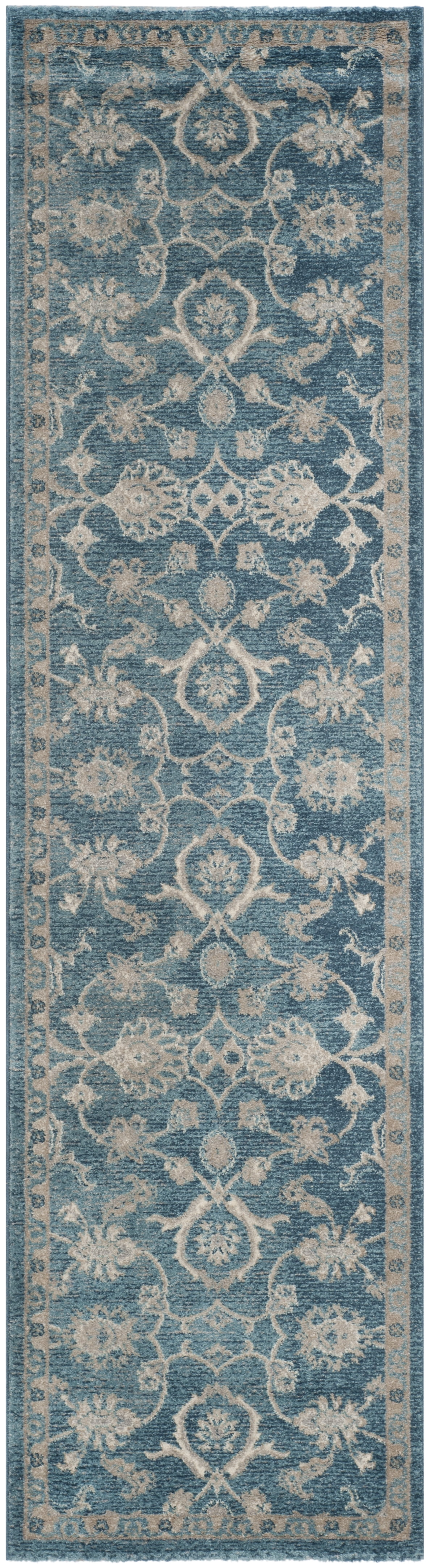 SAFAVIEH Sofia Ethelinda Floral Runner Rug, Blue/Beige, 2'2" x 12'