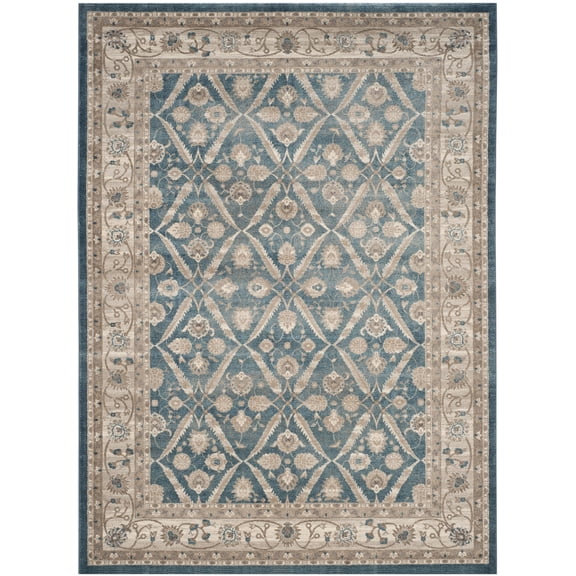 SAFAVIEH Sofia Jerrod Floral Bordered Area Rug, Blue/Beige, 10' x 14'