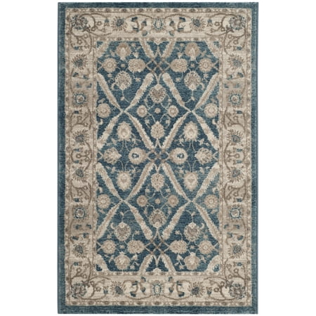 SAFAVIEH Sofia Jerrod Floral Bordered Area Rug, Blue/Beige, 2' x 3'