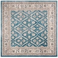 thumbnail image 1 of SAFAVIEH Sofia Jerrod Floral Bordered Area Rug, Blue/Beige, 6'7" x 6'7" Square, 1 of 5