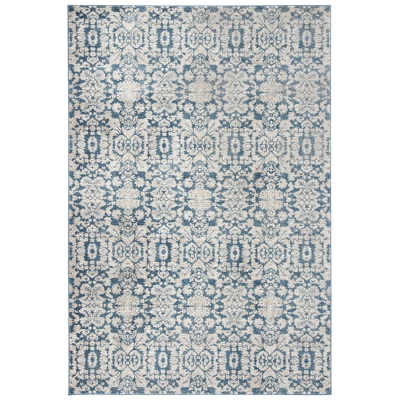 SAFAVIEH Sofia Quintella Damask Area Rug, Blue/Beige, 4' x 5'7"