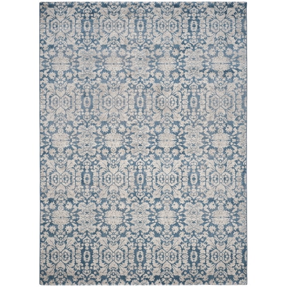 SAFAVIEH Sofia Quintella Damask Area Rug, Blue/Beige, 9' x 12'