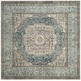 thumbnail image 1 of SAFAVIEH Sofia Waylon Geometric Bordered Area Rug, Light Grey/Blue, 3' x 3' Square, 1 of 5