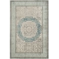 thumbnail image 1 of SAFAVIEH Sofia Waylon Geometric Bordered Area Rug, Light Grey/Blue, 4' x 5'7", 1 of 5