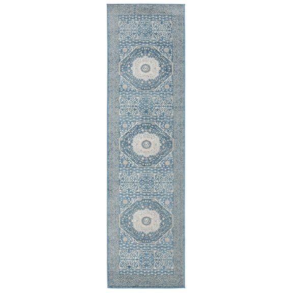 SAFAVIEH Sofia Waylon Oriental Runner Rug, Blue/Beige, 2'2" x 8'