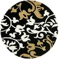 thumbnail image 1 of SAFAVIEH Soho Aaron Abstract Floral Wool Area Rug, Black/Multi, 6' x 6' Round, 1 of 4