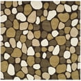 thumbnail image 1 of SAFAVIEH Soho Abbott Geometric Wool Area Rug, Dark Brown/Multi, 6' x 6' Square, 1 of 6