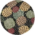 thumbnail image 1 of SAFAVIEH Soho Acadia Geometric Wool Area Rug, Black/Multi, 6' x 6' Round, 1 of 3
