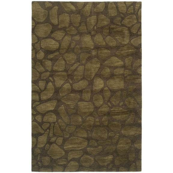 SAFAVIEH Soho Acton Abstract Wool Runner Rug, Brown, 2'6" x 8'