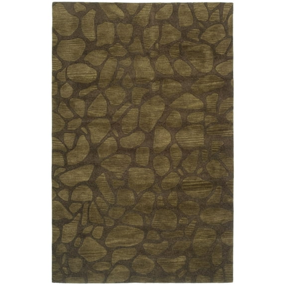 SAFAVIEH Soho Acton Abstract Wool Runner Rug, Brown, 2'6" x 8'