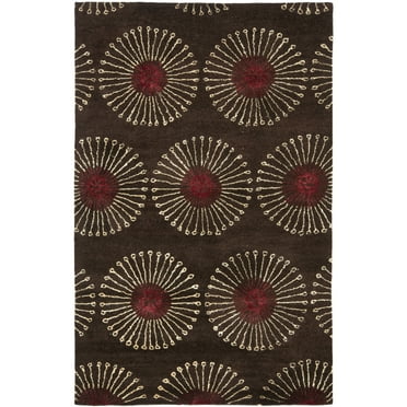 SAFAVIEH Soho Adeline Floral Wool Runner Rug, Coffee/Brown, 2'6" x 6'