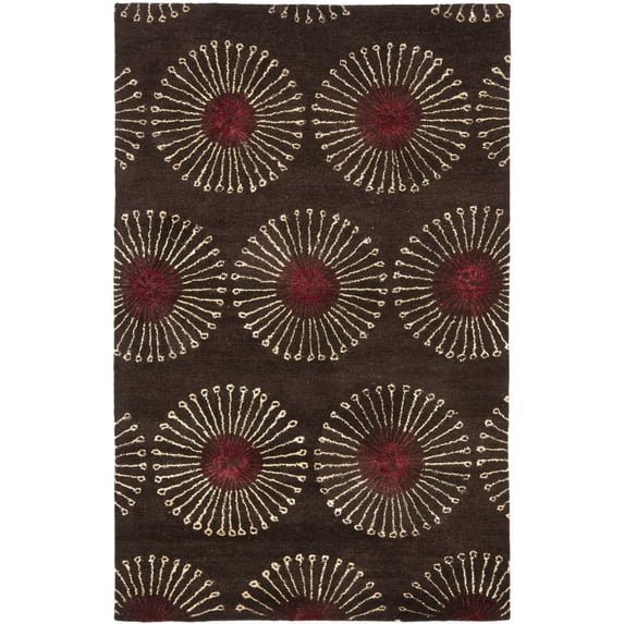 SAFAVIEH Soho Adeline Floral Wool Runner Rug, Coffee/Brown, 2'6" x 6'