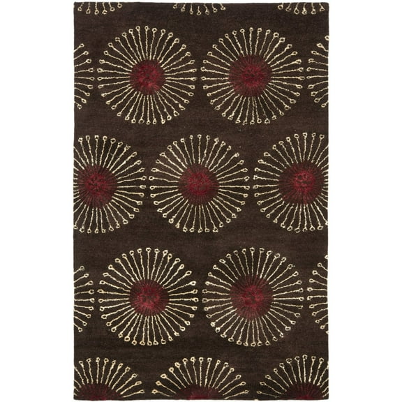 SAFAVIEH Soho Adeline Floral Wool Runner Rug, Coffee/Brown, 2'6" x 8'