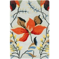 SAFAVIEH Soho Adrian Floral Wool Area Rug, Blue/Multi, 2' x 3'