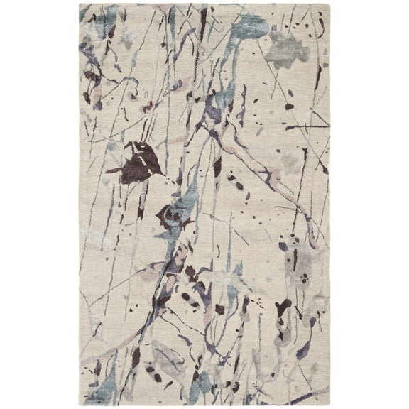 SAFAVIEH Soho Agnes Abstract Wool Area Rug, Grey/Multi, 5' x 8'
