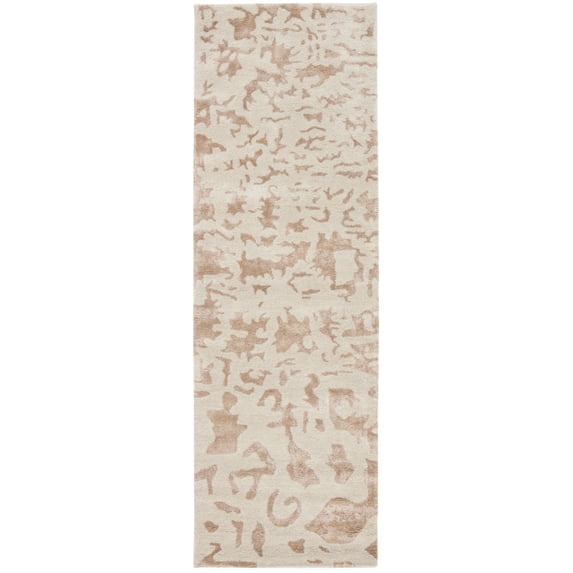 SAFAVIEH Soho Albus Abstract Wool Runner Rug, Ivory, 2'6" x 12'