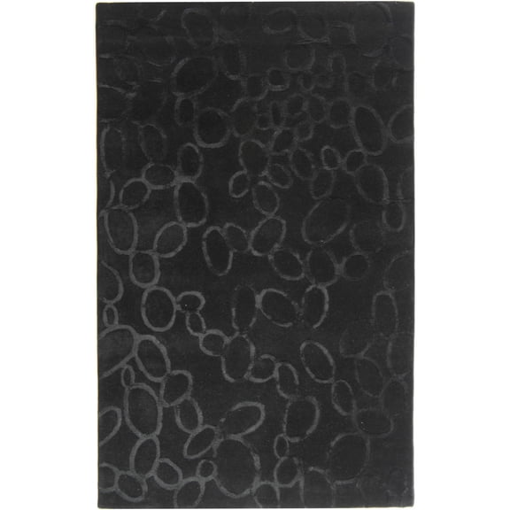 SAFAVIEH Soho Ali Geometric Wool Area Rug, Black, 5' x 8'