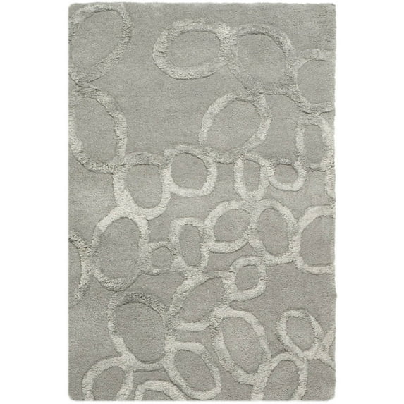 SAFAVIEH Soho Ali Geometric Wool Area Rug, Grey, 2' x 3'