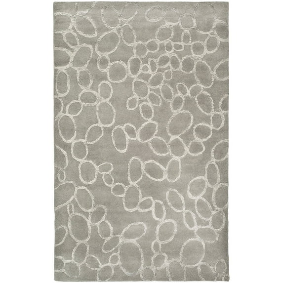 SAFAVIEH Soho Ali Geometric Wool Area Rug, Grey, 3'6" x 5'6"