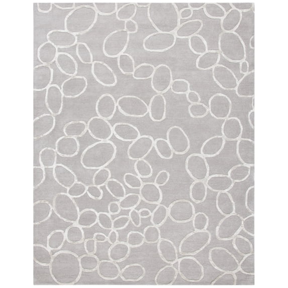SAFAVIEH Soho Ali Geometric Wool Area Rug, Grey, 7'6" x 9'6"