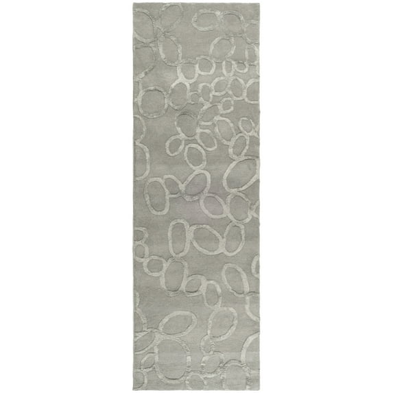 SAFAVIEH Soho Ali Geometric Wool Runner Rug, Grey, 2'6" x 12'