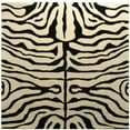 thumbnail image 1 of SAFAVIEH Soho Allyse Striped Wool Area Rug, Black/White, 8' x 8' Square, 1 of 6