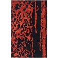 thumbnail image 1 of SAFAVIEH Soho Alura Abstract Wool Area Rug, Black/Red, 6' x 9', 1 of 8