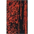 thumbnail image 1 of SAFAVIEH Soho Alura Abstract Wool Area Rug, Black/Red, 7'6" x 9'6", 1 of 8