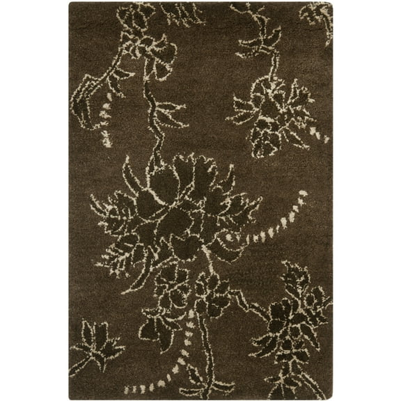 SAFAVIEH Soho Anabel Floral Wool Area Rug, Brown, 2' x 3'