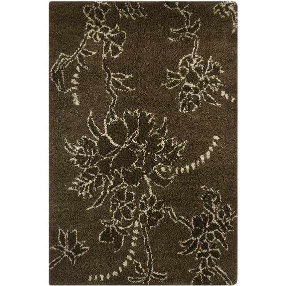 SAFAVIEH Soho Anabel Floral Wool Area Rug, Brown, 2' x 3'