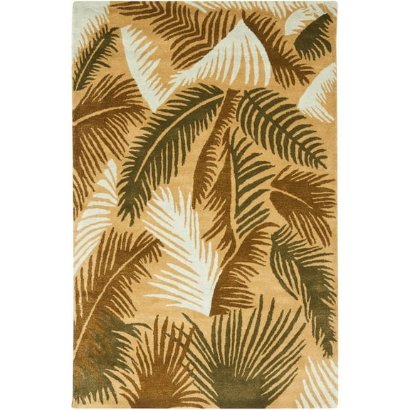 SAFAVIEH Soho Andreas Floral Wool Area Rug, Taupe/Multi, 5' x 8'