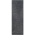 thumbnail image 1 of SAFAVIEH Soho Andrew Polka Dots Wool Runner Rug, Dark Grey, 2'6" x 12', 1 of 5