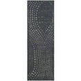 thumbnail image 1 of SAFAVIEH Soho Andrew Polka Dots Wool Runner Rug, Dark Grey, 2'6" x 14', 1 of 5