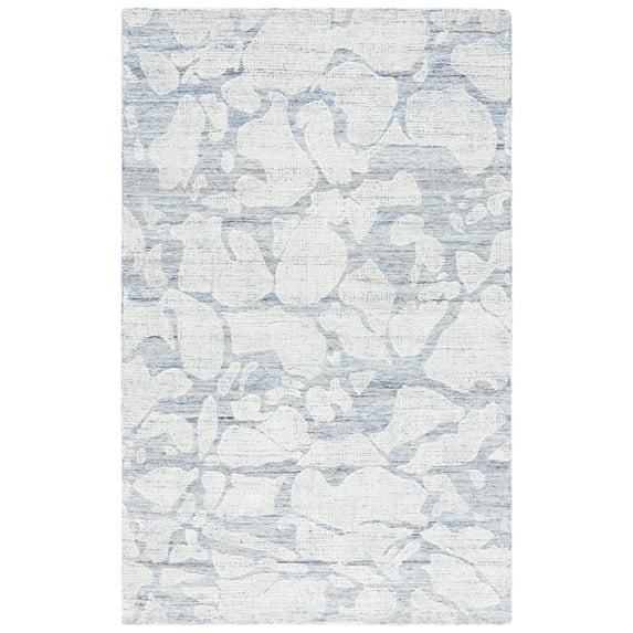 SAFAVIEH Soho Andy Abstract Area Rug, Blue/Ivory, 4' x 6'