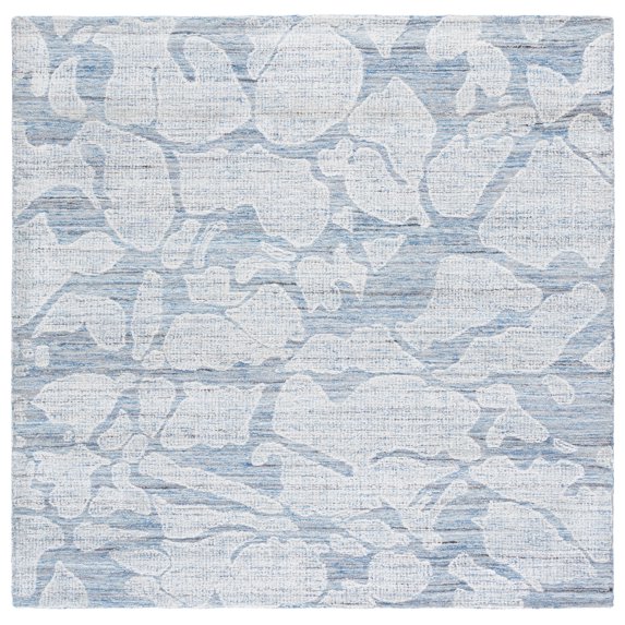 SAFAVIEH Soho Andy Abstract Area Rug, Blue/Ivory, 6' x 6' Square