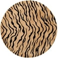 thumbnail image 1 of SAFAVIEH Soho Anson Animal Striped Wool Area Rug, Gold/Black, 6' x 6' Round, 1 of 4