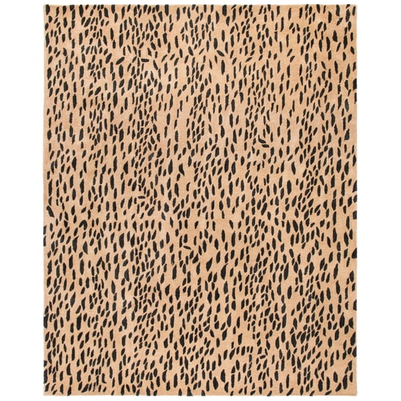 SAFAVIEH Soho Ardi Dotted Wool Area Rug, Beige/Brown, 6' x 9'