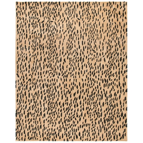 SAFAVIEH Soho Ardi Dotted Wool Runner Rug, Beige/Brown, 2'6" x 14'