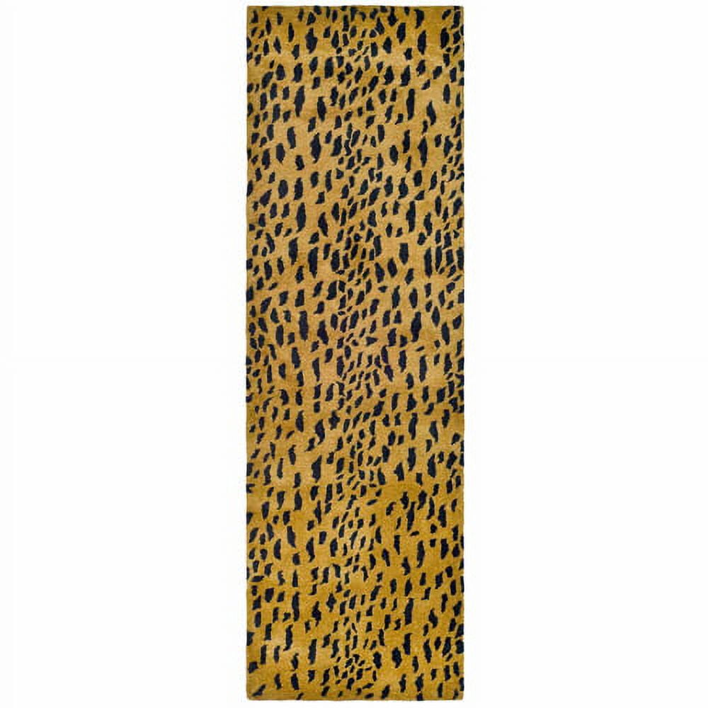 SAFAVIEH Soho Ardi Dotted Wool Runner Rug, Beige/Brown, 2'6" x 6'
