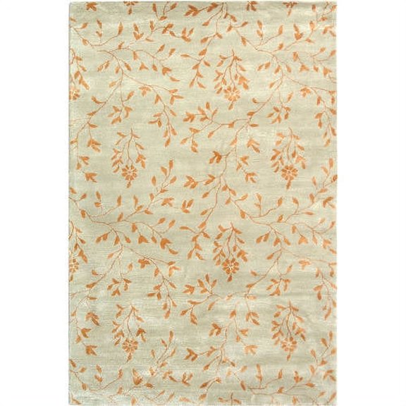 SAFAVIEH Soho Arthur Abstract Floral Wool Area Rug, Light Green/Rust, 9'6" x 13'6"