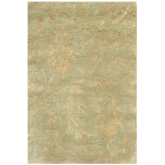 SAFAVIEH Soho Arthur Abstract Floral Wool Area Rug, Sage/Rust, 2' x 3'