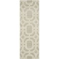 thumbnail image 1 of SAFAVIEH Soho Avery Geometric Wool Runner Rug, Grey/Ivory, 2'6" x 8', 1 of 8