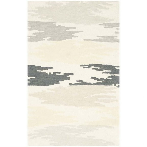 SAFAVIEH Soho Barclay Abstract Wool Area Rug, Ivory/Grey, 2' x 3'