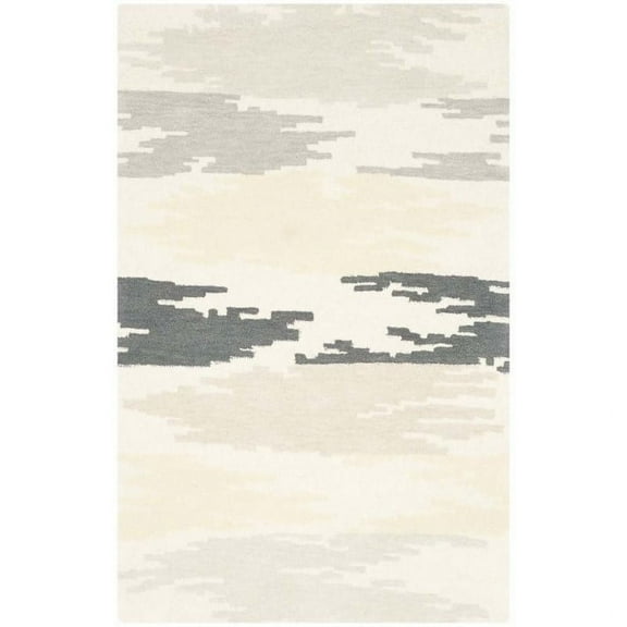 SAFAVIEH Soho Barclay Abstract Wool Area Rug, Ivory/Grey, 3'6" x 5'6"