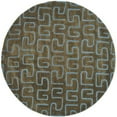thumbnail image 1 of SAFAVIEH Soho Benson Geometric Wool Area Rug, Brown/Light Blue, 6' x 6' Round, 1 of 7