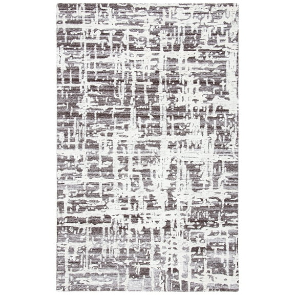 SAFAVIEH Soho Bianca Abstract Area Rug, Brown/Ivory, 6' x 9'