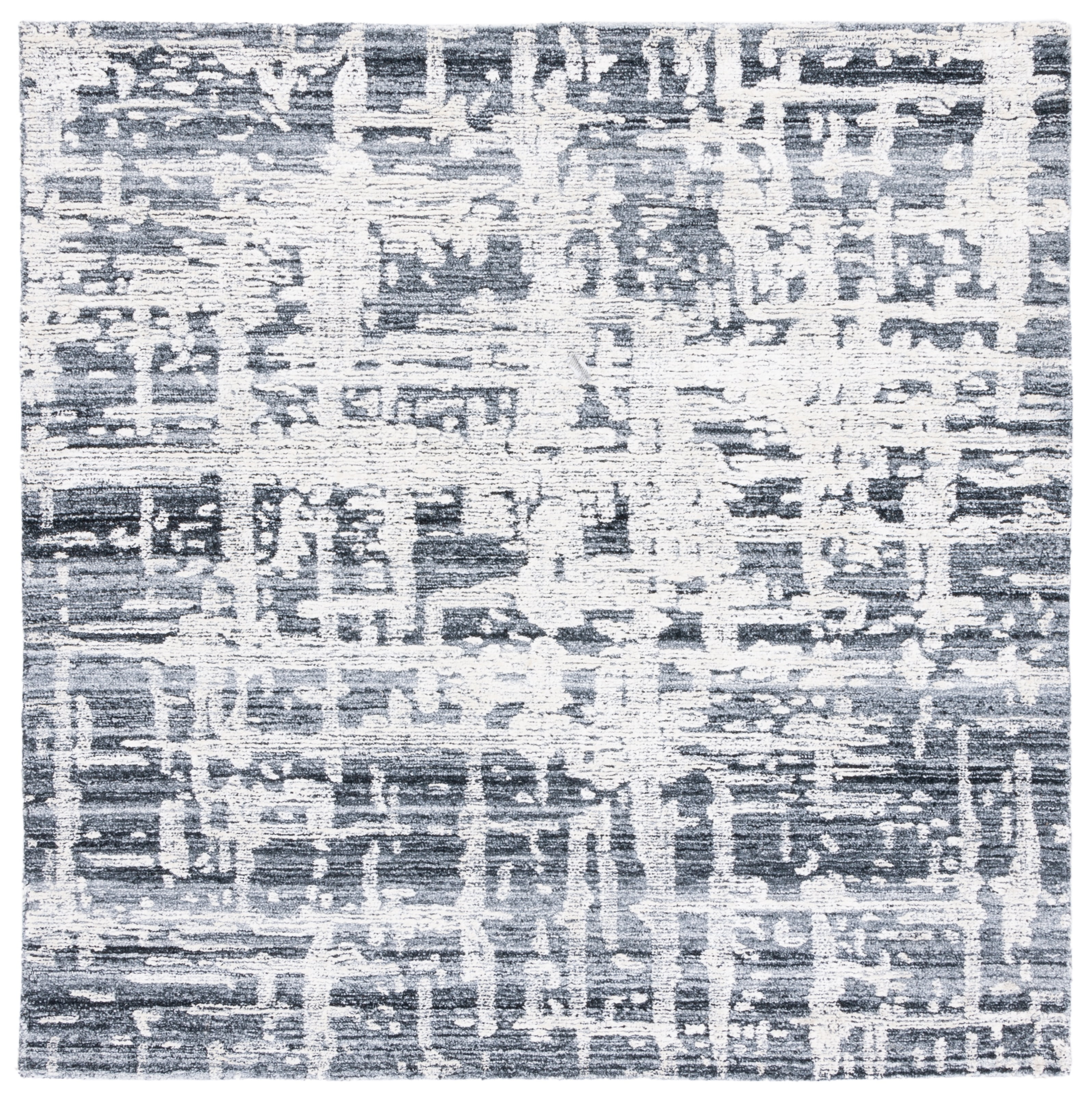 SAFAVIEH Soho Bianca Abstract Area Rug, Grey/Ivory, 6' x 6' Square