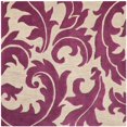 thumbnail image 1 of SAFAVIEH Soho Blair Floral Wool Area Rug, Purple/Beige, 6' x 6' Square, 1 of 4